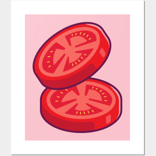 Tomato Slice Cartoon Posters and Art